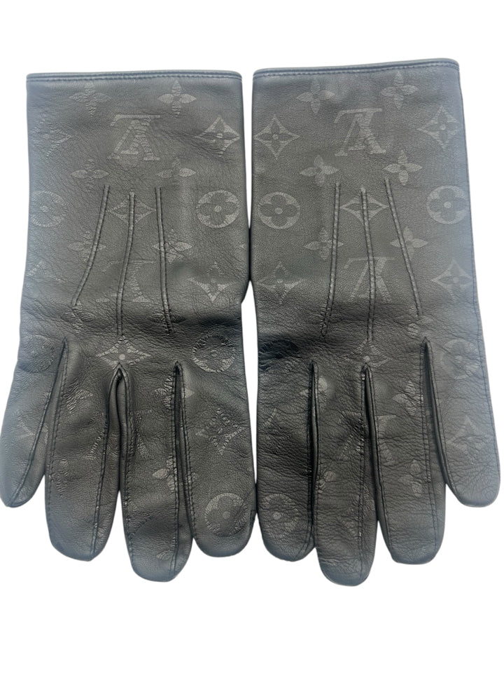 louis vuitton handschuhe herren Louis Vuitton Monogram Eclipse Leather Gloves – Dechoes Resale