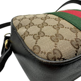 Gucci Tan Monogram Web Camera Bag Purse