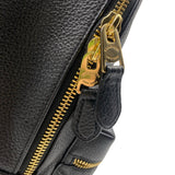 Coach Black Pebbled Leather Charlie Medium Backpack Purse