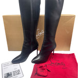 Christian Louboutin Eloise Botta 85mm Leather Knee High Women's Size 37 ~ US 7