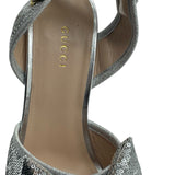 Gucci GG Sequin Wedge Espadrilles Women's 38.5 = US 8.5