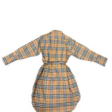 Burberry June Check Cotton Poplin Shirt Dress Women's Size M
