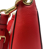 Coach Red Pebbled Leather Jes Hobo Shoulder Bag Purse