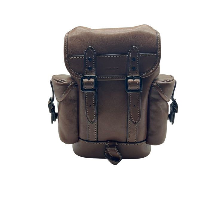 coach hitch leather backpack Coach Hitch Backpack 13 in Dark Saddle Leather – Dechoes Resale