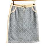 Celine Blue and White Macadam Monogram 100% Cotton Size M Women's Skirt