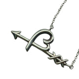 AS IS Tiffany & Co .925 Paloma Picasso Loving Heart Arrow Pendant Necklace
