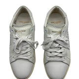 Saint Laurent Blanc Optique Studded Low top Sneaker Size Women's 37.5 US 7.5