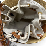 Gucci Logo Raffia Tote Bag