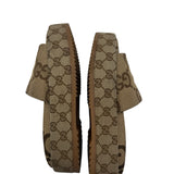 Gucci Tan Marcro GG Canvas Sandal Size 39.5 ~ US 9.5 Women's Shoes