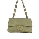 Vintage 1997 Chanel Double Flap Bag 24 Karat Plated Hardware Karl Lagerfeld Era