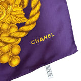 Chanel CC Tassels & Grapes 100% Silk Scarf