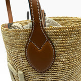 Gucci Logo Raffia Tote Bag