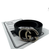Gucci Black Leather GG Size 90 Men's Belts