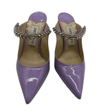 Jimmy Choo Bing 100 Crystal Embellished Mules Women's Size 38 ~ US 8