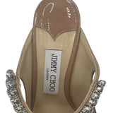 Jimmy Choo Bing Crystal Embellished Patent Mules Women's 38.5 = US 8.5