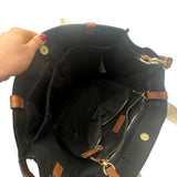 Chloe Black Canvas Diaper Bag Purse