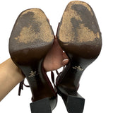 Prada Calfskin Ankle Strap Sandals Womens Size 40 = US 10