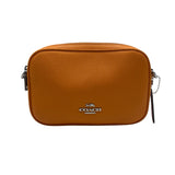 Coach Orange Pebbled Leather Jes Crossbody 20 Purse