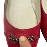 Gucci Buckle Ballet Flats Women's Size 38.5 ~ US 8.5/9