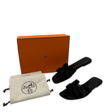 Hermes Black Oran Sandal Women's Size 39.5 US 9.5