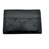 Louis Vuitton Double Card Holder in Monogram Black Calf Leather