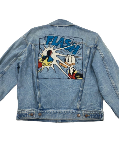 NWT Gucci x Disney Embroidered Eco Wash Light Blue Denim Jacket Men's Size 46 (S)
