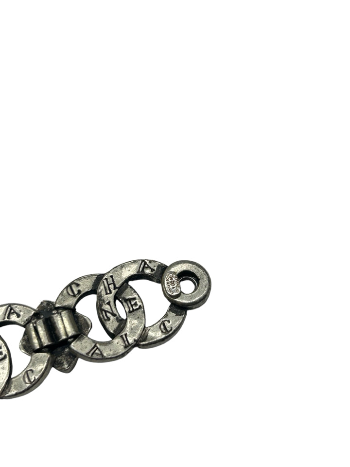 Chanel Silver CC Stones Bracelet