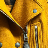 Burberry Brit Amber Wool Cropped Biker Jacket Women's Size S